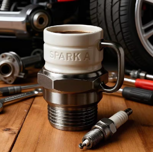 Zündkerzenförmige Tasse