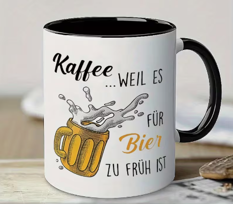 Kaffeetasse "Weil es für Bier zu früh ist" – Bild 3